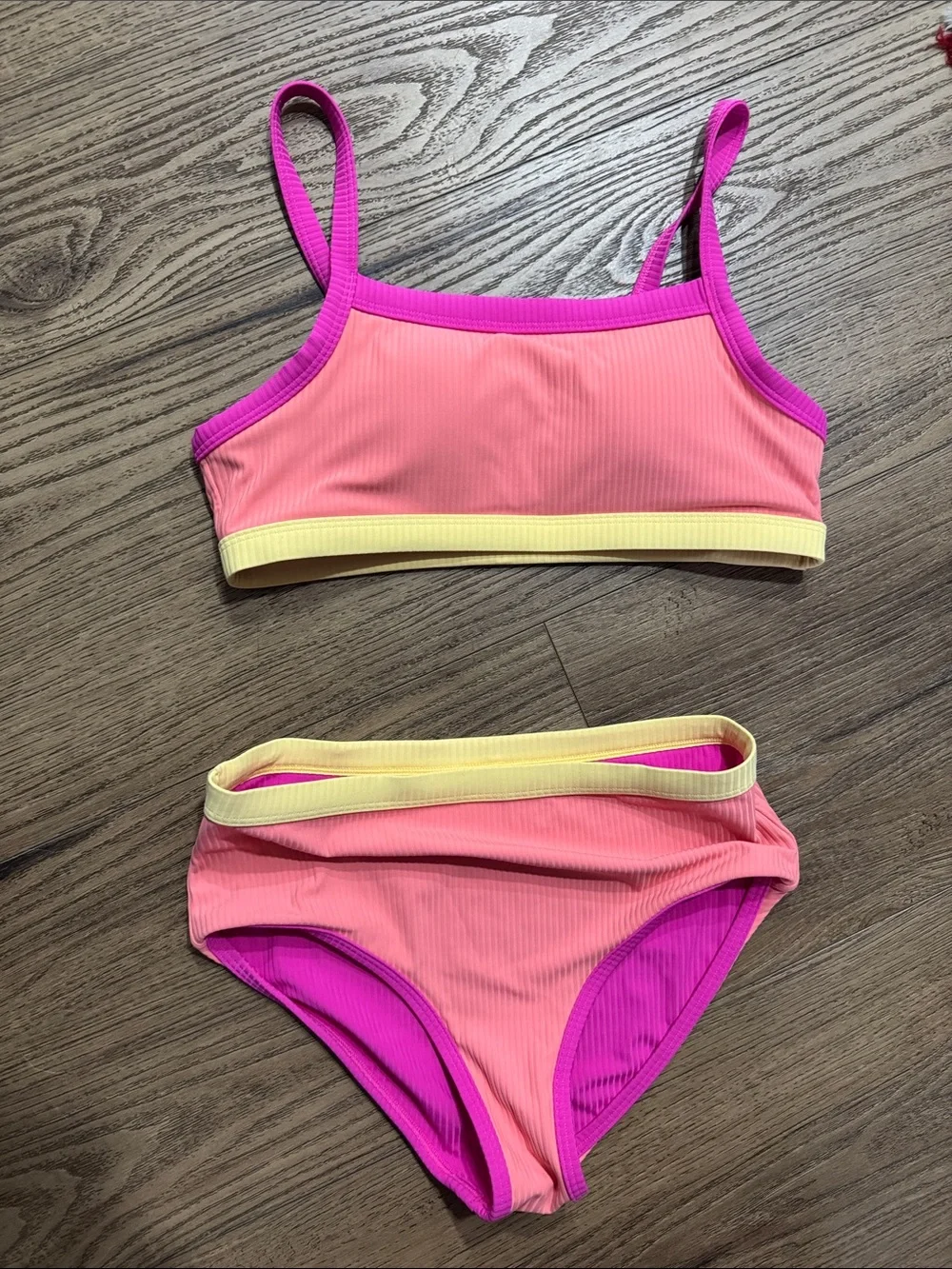 Athleta girls Reversible Pink Two-Piece Bikini size L